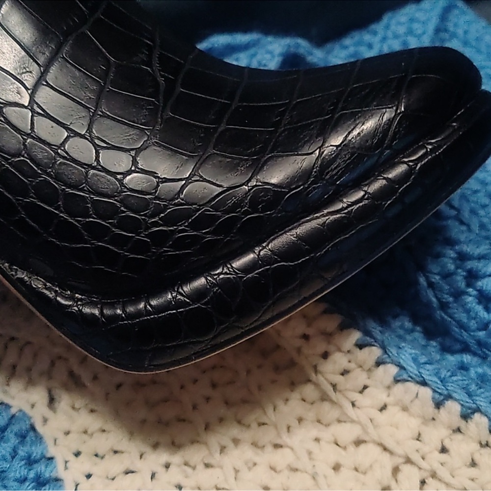 Circus by Sam Edelman Black Croc Heeled Boots - Picture 3 of 6